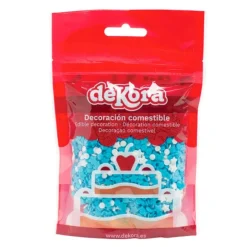 Sprinkles de azúcar azules 100 g - Sin gluten - Dekora
