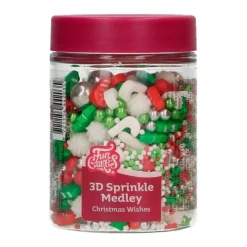 Sprinkles 3D Medley Christmas Wishes Navidad 70 g - Funcakes