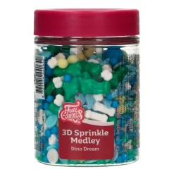 Sprinkles 3D Medley Dino Dream Dinosaurios 70 g - Funcakes