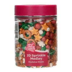 Sprinkles 3D Medley Mistletoe Kisses Navidad 70 g - Funcakes