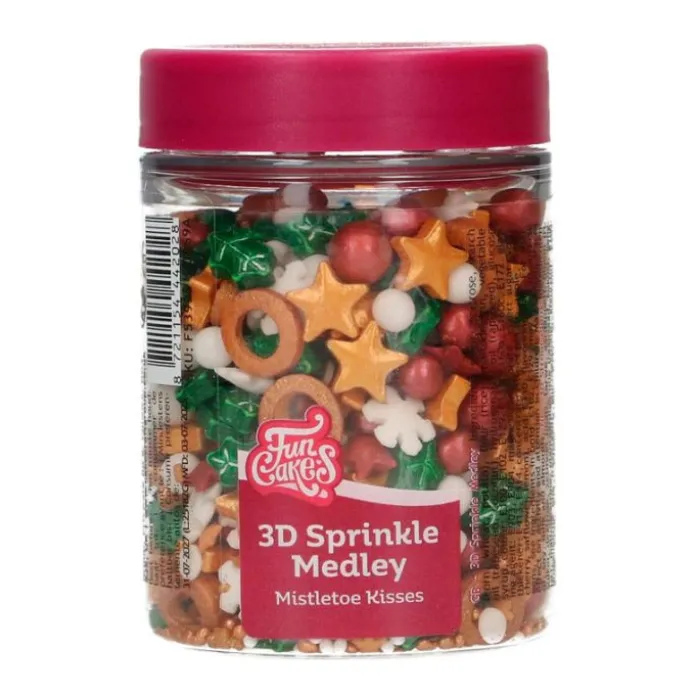 Sprinkles 3D Medley Mistletoe Kisses Navidad 70 g - Funcakes