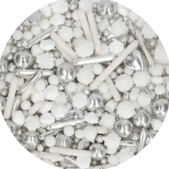 Sprinkles 3D Medley Silver Lining Corazones 70 g - Funcakes