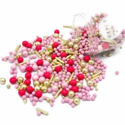 Sprinkles dorados, rosas y rojos Girl Gang 190 g - Happy Sprinkles