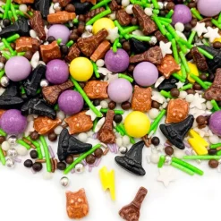 Sprinkles escobas, búhos y sombreros Witches & Wizzards Halloween 90 g - Happy Sprinkles