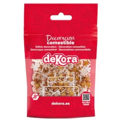 Sprinkles estrellas y copos de nieve Navidad 100 g - Sin gluten - Dekora