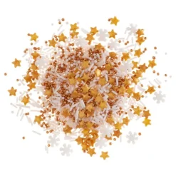 Sprinkles estrellas y copos de nieve Navidad 100 g - Sin gluten - Dekora