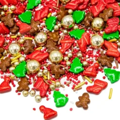 Sprinkles gorros y abetos Santa's favorite Navidad 90 g - Happy Sprinkles