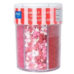 Sprinkles Mix rosa, rojo y blanco San Valentín 196 g - PME