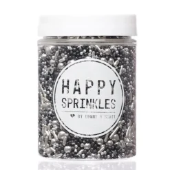 Sprinkles negro y plata Black Pearl 90 gr - Happy Sprinkles