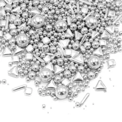 Sprinkles plateados Silver Explosion 190 g - Happy Sprinkles