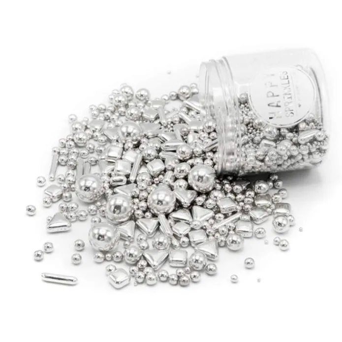 Sprinkles plateados Silver Explosion 190 g - Happy Sprinkles