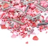 Sprinkles rosa, rojo, blanco y plata Be Mine 90 gr - Happy Sprinkles