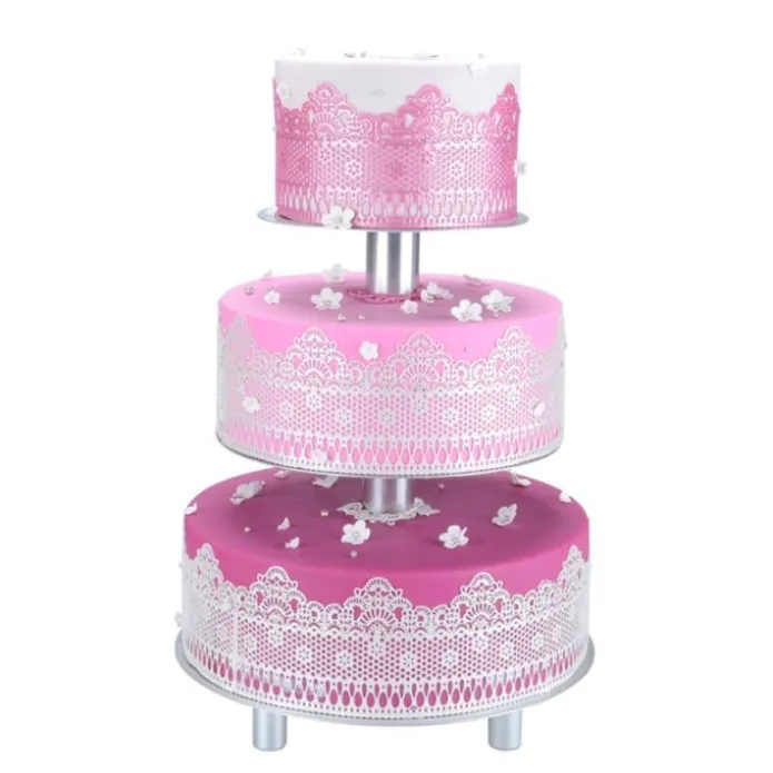Stand de aluminio para tartas 3 niveles - Cake Masters