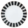 Stand de cerámica grande blanco rayas negras 25 cm - Miss Étoile + REGALO plato