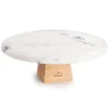 Stand de mármol blanco y madera 30 x 9 cm - Lacor