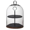 Stand de 2 niveles con campana de cristal - Pizarra - Kitchen Craft