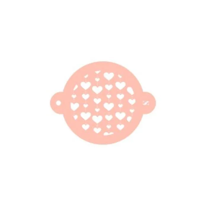 Stencil bola de corazones 9 cm - TodoStencil