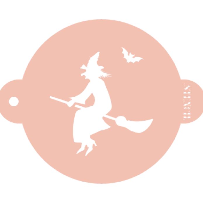 Stencil bruja Halloween 20 cm - TodoStencil
