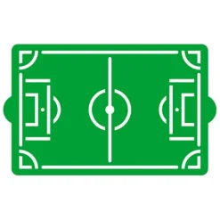 Stencil campo de fútbol 20 x 30 cm - Decora