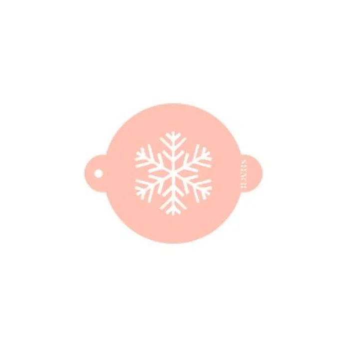 Stencil copo de nieve 9 cm - TodoStencil