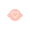 Stencil corazón con rosas 9 cm - TodoStencil