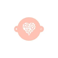 Stencil corazón de corazones 9 cm - TodoStencil