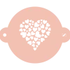 Stencil corazón de corazones 20 cm - TodoStencil