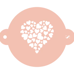 Stencil corazón de corazones 20 cm - TodoStencil