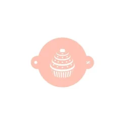 Stencil cupcake (nº1), 9 cm - TodoStencil