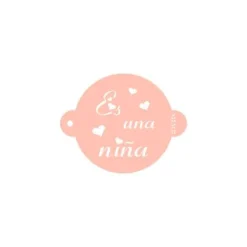 Stencil Es Una Niña 9 cm - TodoStencil