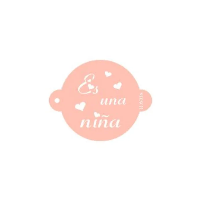 Stencil Es Una Niña 9 cm - TodoStencil