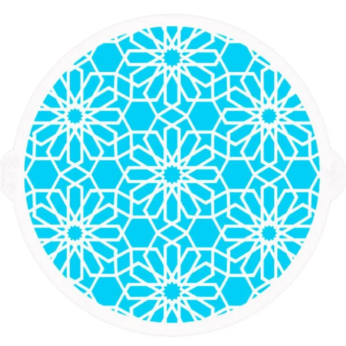 Stencil flores geométricas 25 cm - Decora