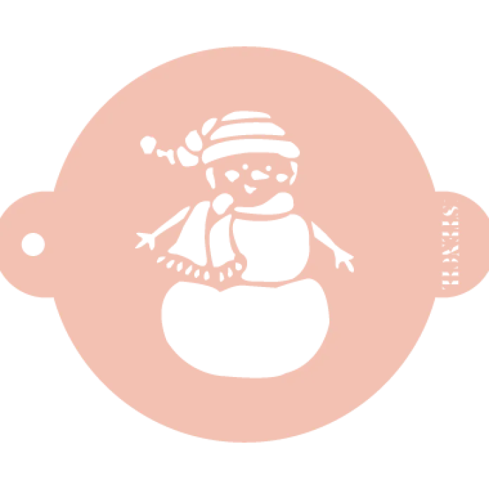 Stencil muñeco de nieve 20 cm - TodoStencil