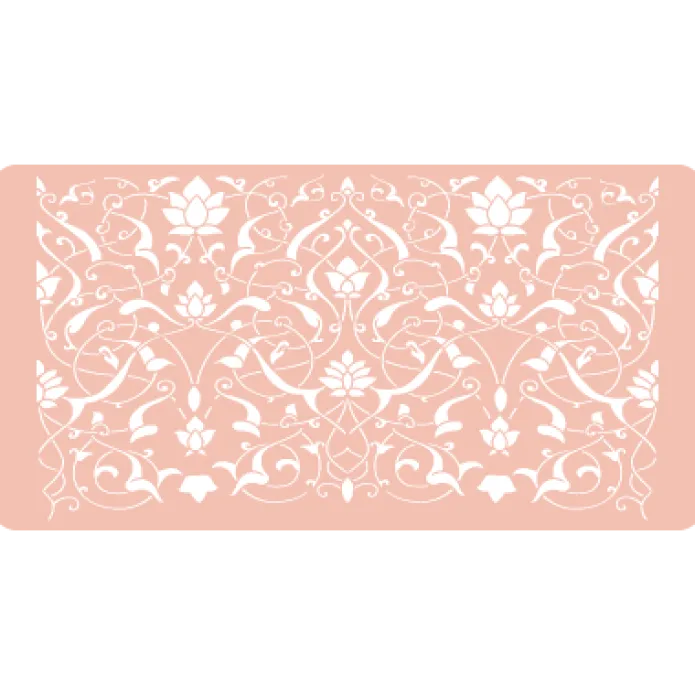 Stencil para contornos floral grande, 22 cm - TodoStencil