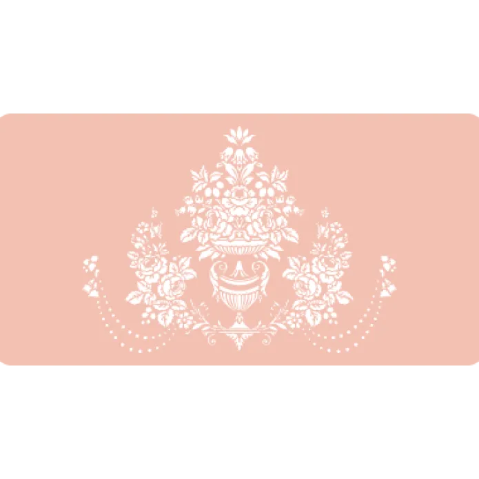 Stencil para contornos fuente rosas, 20 cm - TodoStencil