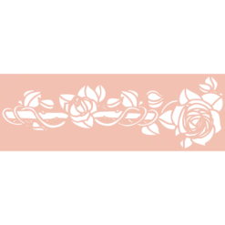 Stencil para contornos rosas enredadas, 29 cm - TodoStencil