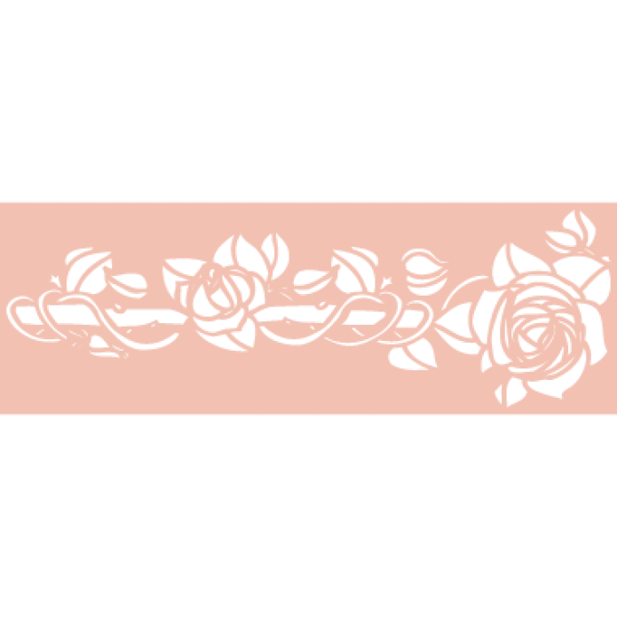 Stencil para contornos rosas enredadas, 29 cm - TodoStencil