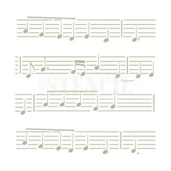 Stencil para fondos partitura 12 cm - TodoStencil