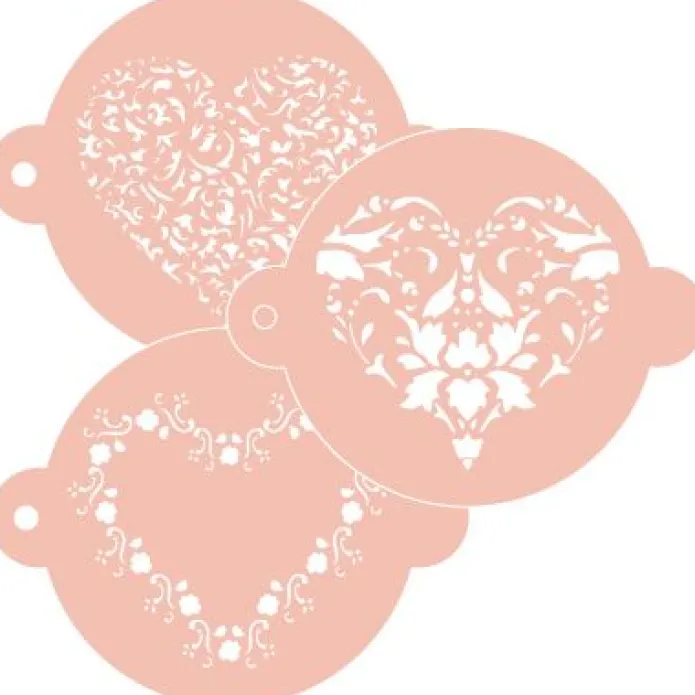 Stencils de corazones nupciales II 20 cm (3) - TodoStencil
