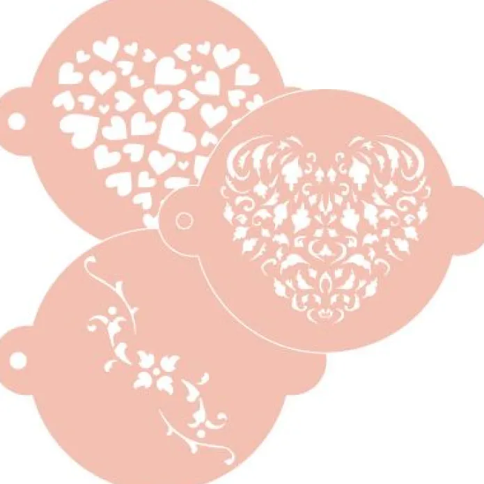 Stencils de corazones y cenefa 20 cm (3) - TodoStencil