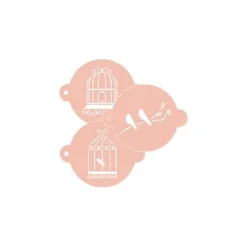 Stencils de jaula, vintage y pajaritos 9 cm (3) - TodoStencil