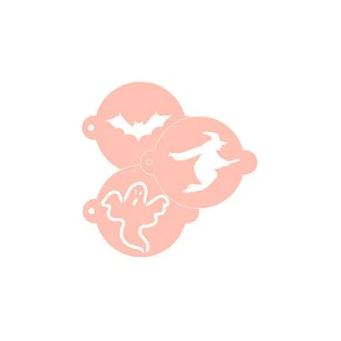 Stencils de murciélago, fantasma y bruja 9 cm (3) - TodoStencil