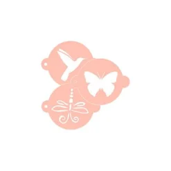 Stencils de pájaro, libélula y mariposa 9 cm (3) - TodoStencil