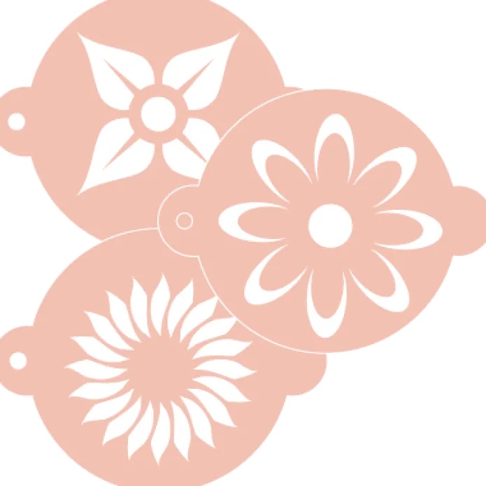 Stencils florales (nº 2), 20 cm (3) - TodoStencil