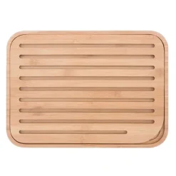 Tabla para cortar y servir con ranuras 36 x 26 cm - Madera de bambú - Pebbly