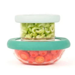 Tapa para conservar al vacío blanca S 15 cm - Cristal y Silicona (sin BPA) - Food Huggers