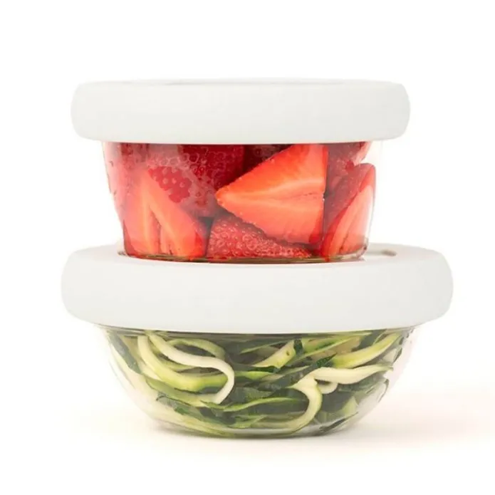 Tapa para conservar al vacío verde L 20 cm - Cristal y Silicona (sin BPA) - Food Huggers