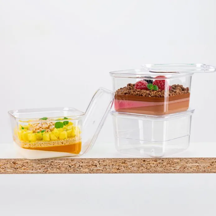 Tapa para recipiente cuadrado para postres y aperitivos Kubito - Martellato