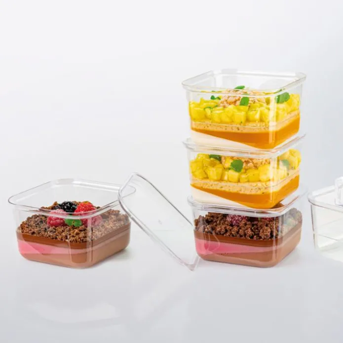 Tapa para recipiente cuadrado para postres y aperitivos Kubito - Martellato