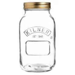 Tarro de cristal con tapa metálica dorada para sellado al vacío 1 litro - Kilner